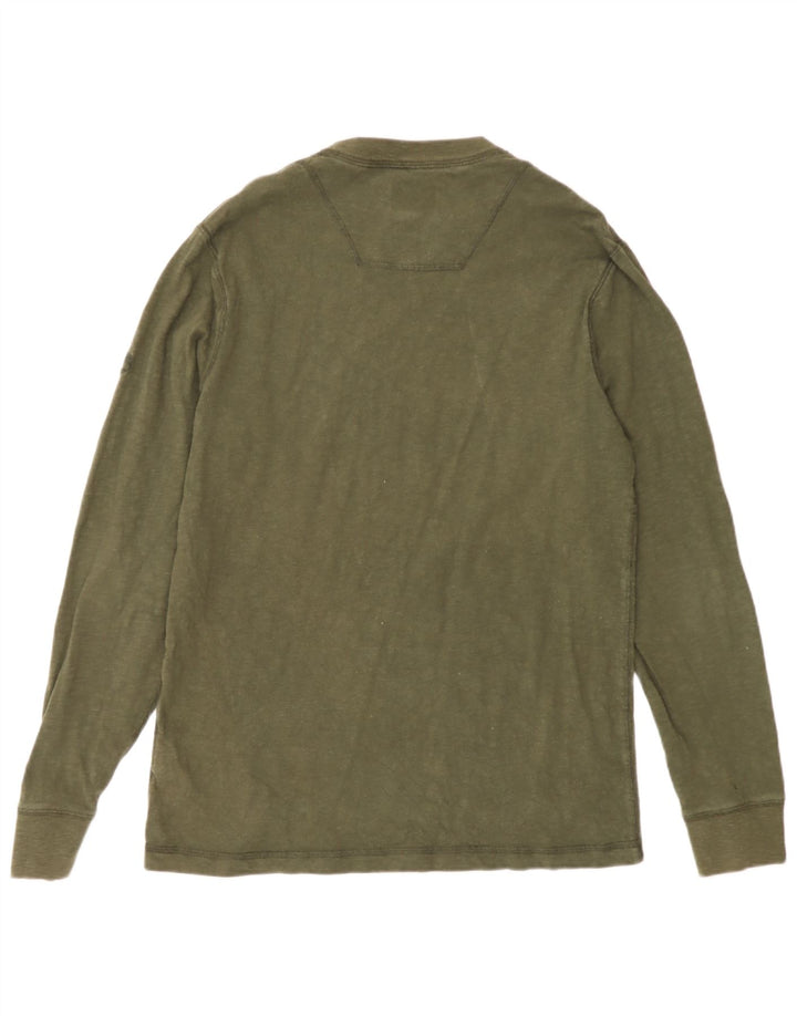 Top pentru bărbați Timberland cu mânecă lungă din bumbac verde mic