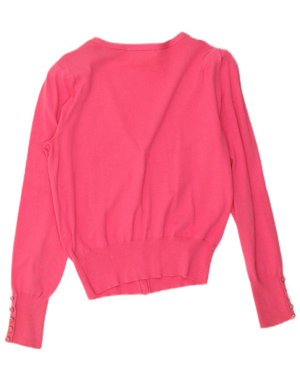 Pulover cardigan pentru femei Marks & Spencer UK 10 mic bumbac roz
