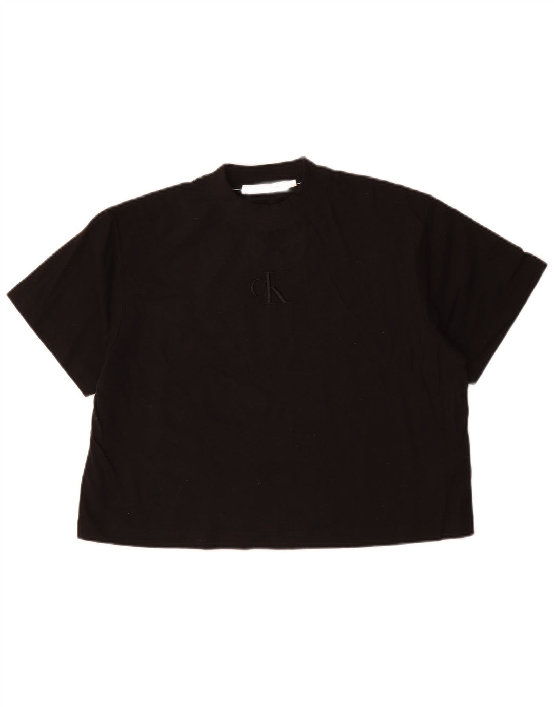 CALVIN KLEIN Tricou cu grafic supradimensionat pentru femei Top UK 10 Small Black