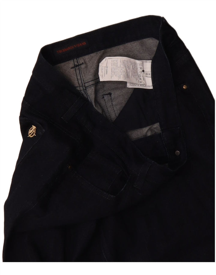 Blugi drepti pentru femei Trussardi IT 48 XL W34 L28 bleumarin Poliester