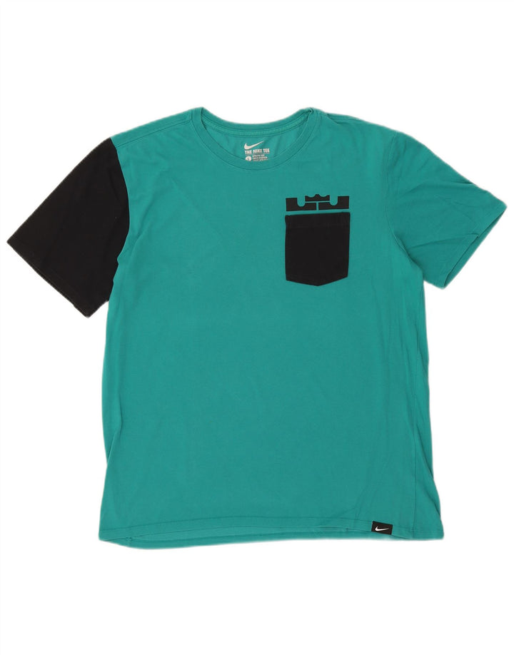 Tricou pentru bărbați Nike Dri Fit Top mare turcoaz colorblock