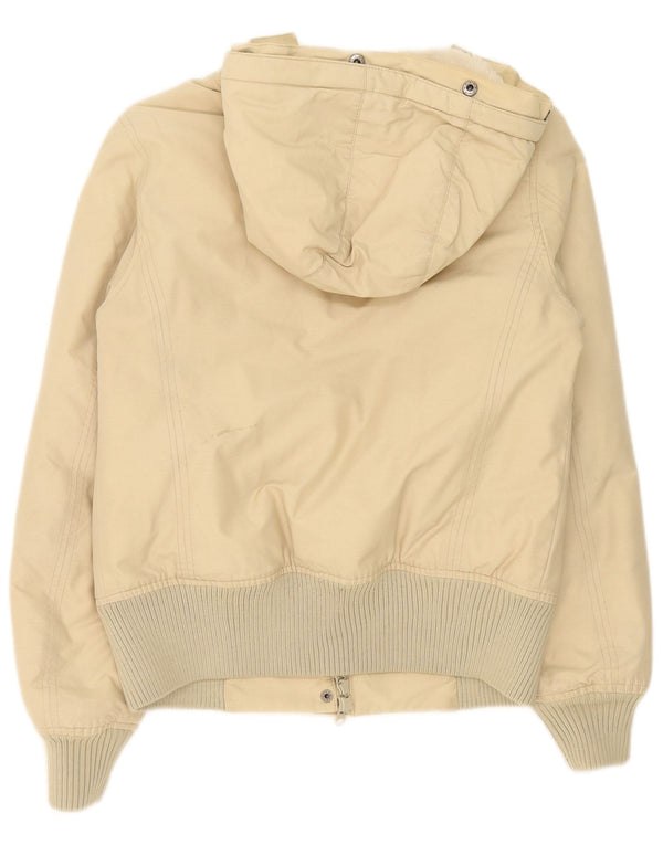 Jachetă căptușită supradimensionată pentru femei Woolrich, UK 10, bumbac, bej, mic