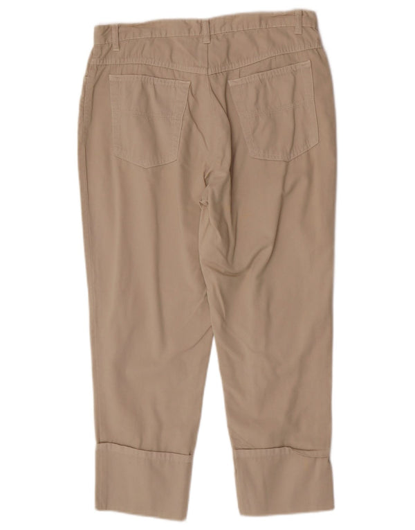 Pantaloni Capri conici pentru femei Sisley IT 44 Medium W28 L22 Bej Bumbac