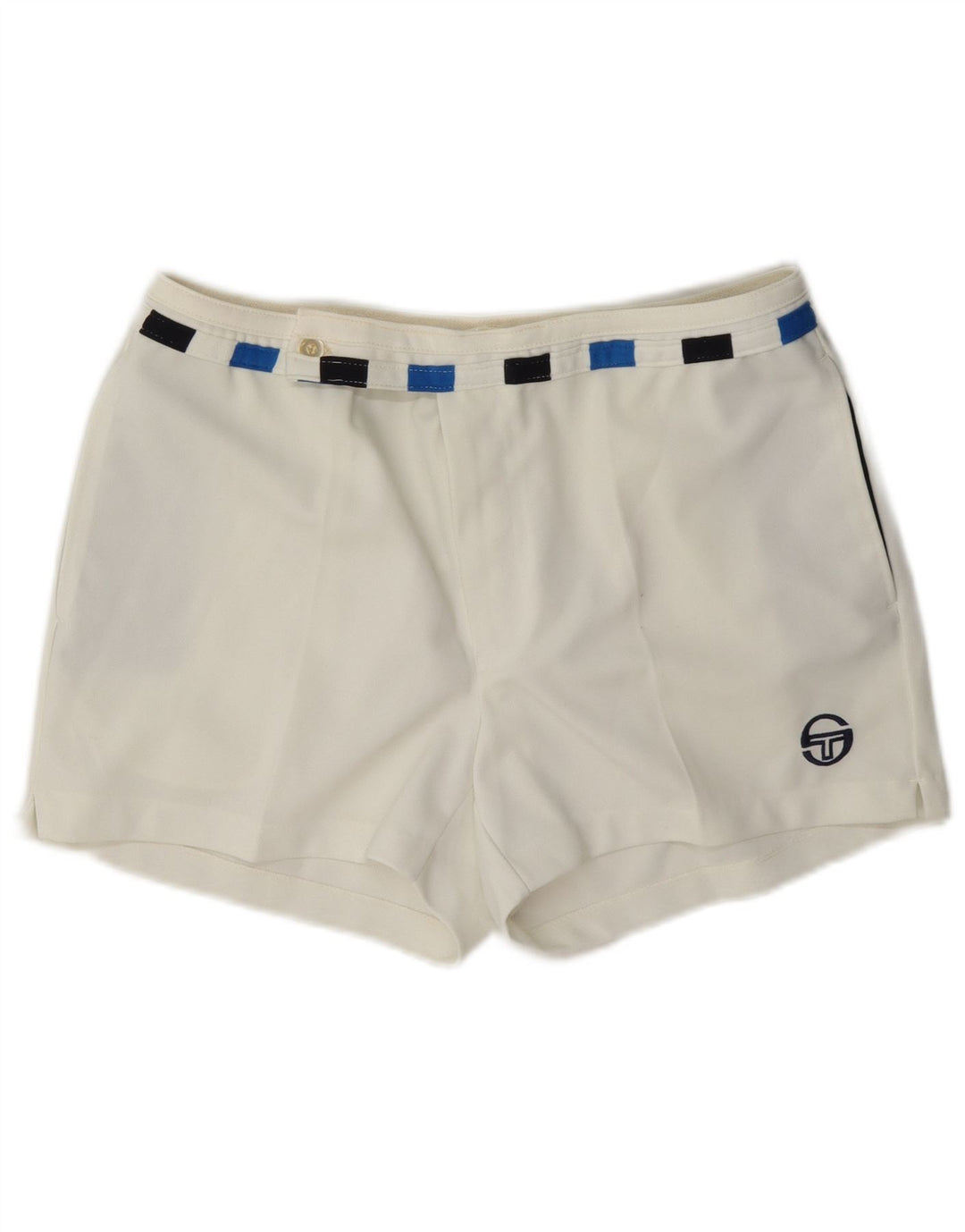 Pantaloni scurți chino pentru femei Sergio Tacchini IT 52 2XL W36 White Colorblock