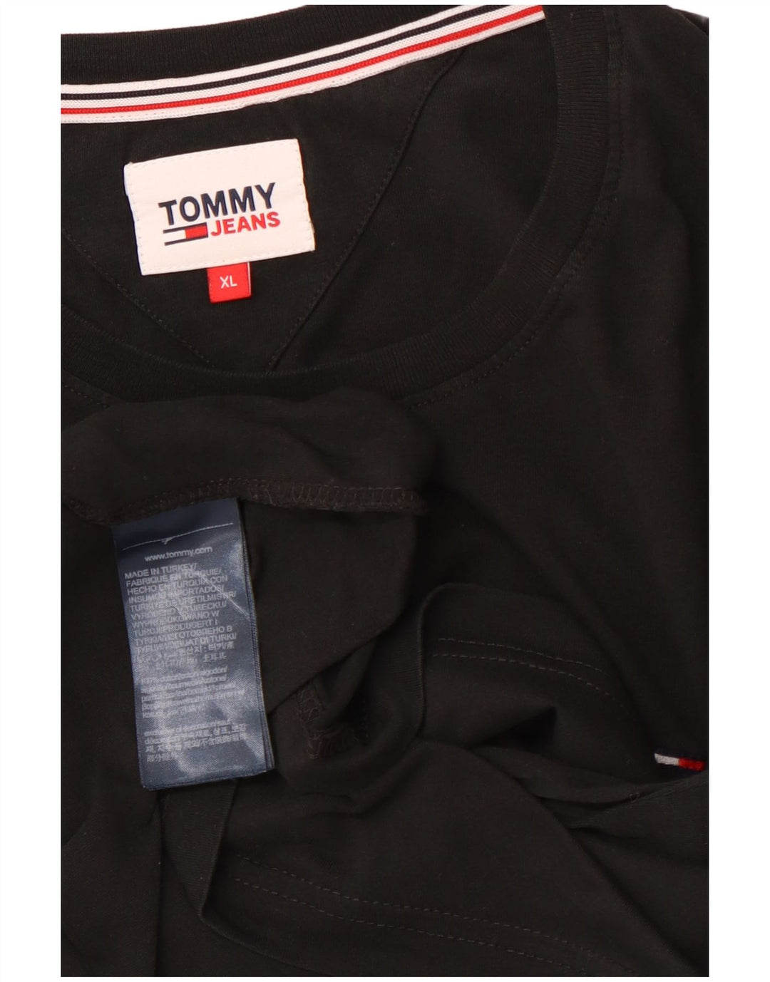 TOMMY HILFIGER Tricou Bărbați Top XL Bumbac Negru