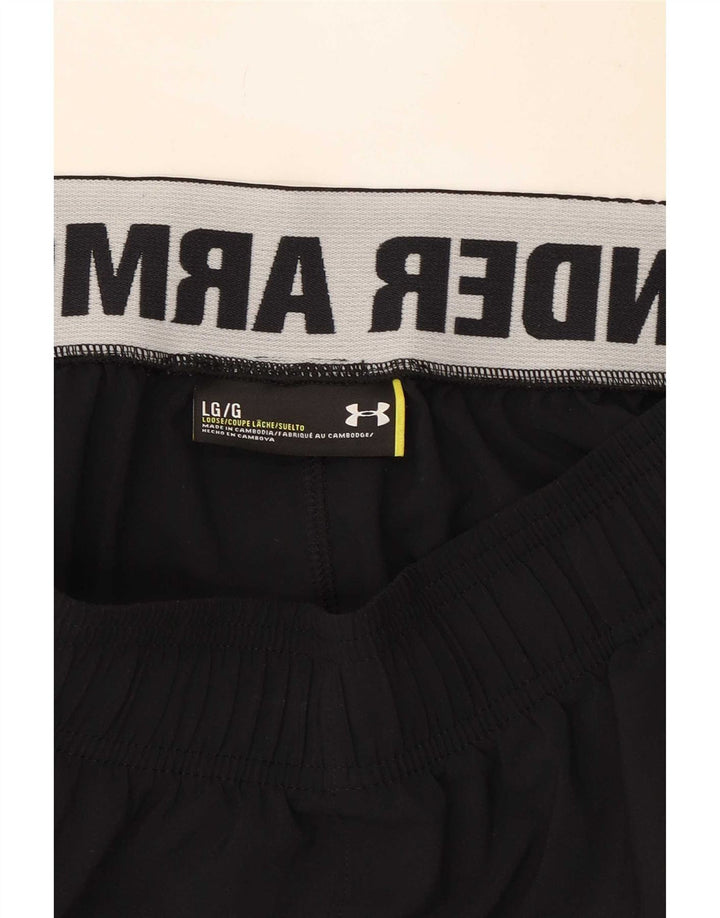 Pantaloni scurți sport grafic Under Armour pentru bărbați, mari, negri
