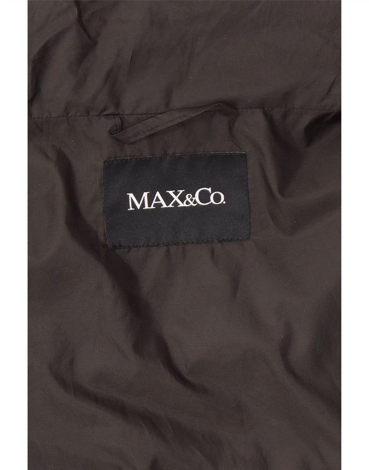 Jachetă căptușită cu mânecă scurtă pentru femei Max & Co. UK 12 Poliester mediu negru