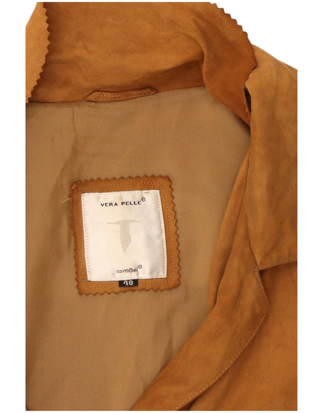 Palton supradimensionat din piele intoarsa pentru femei CONBIPEL IT 48 XL piele bej