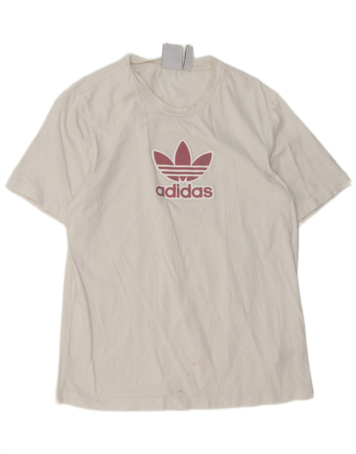 Tricou grafic pentru bărbați Adidas Top Medium White Bumbac