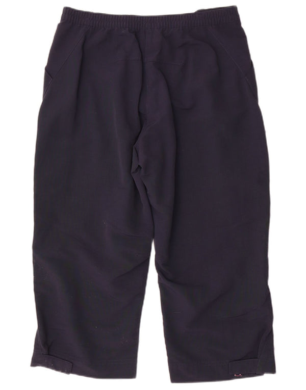 Pantaloni cargo capri drepti Adidas pentru femei UK 12 Medium W30 L20 Bleumarin