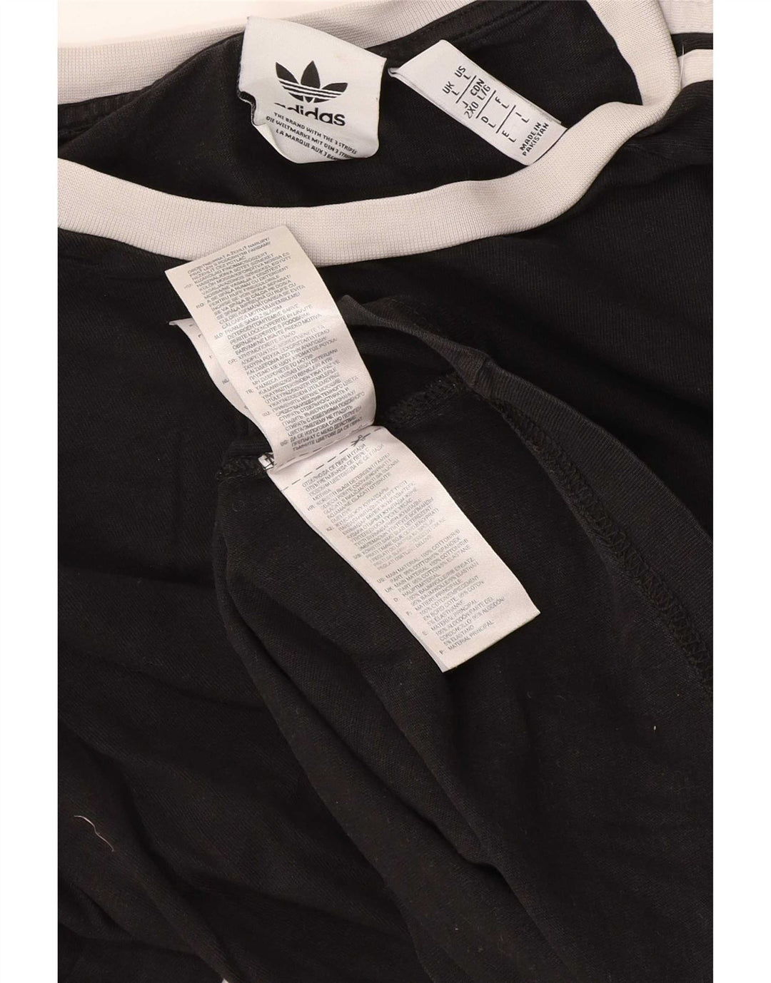 Top pentru bărbați ADIDAS cu mânecă lungă, mare, negru, bumbac