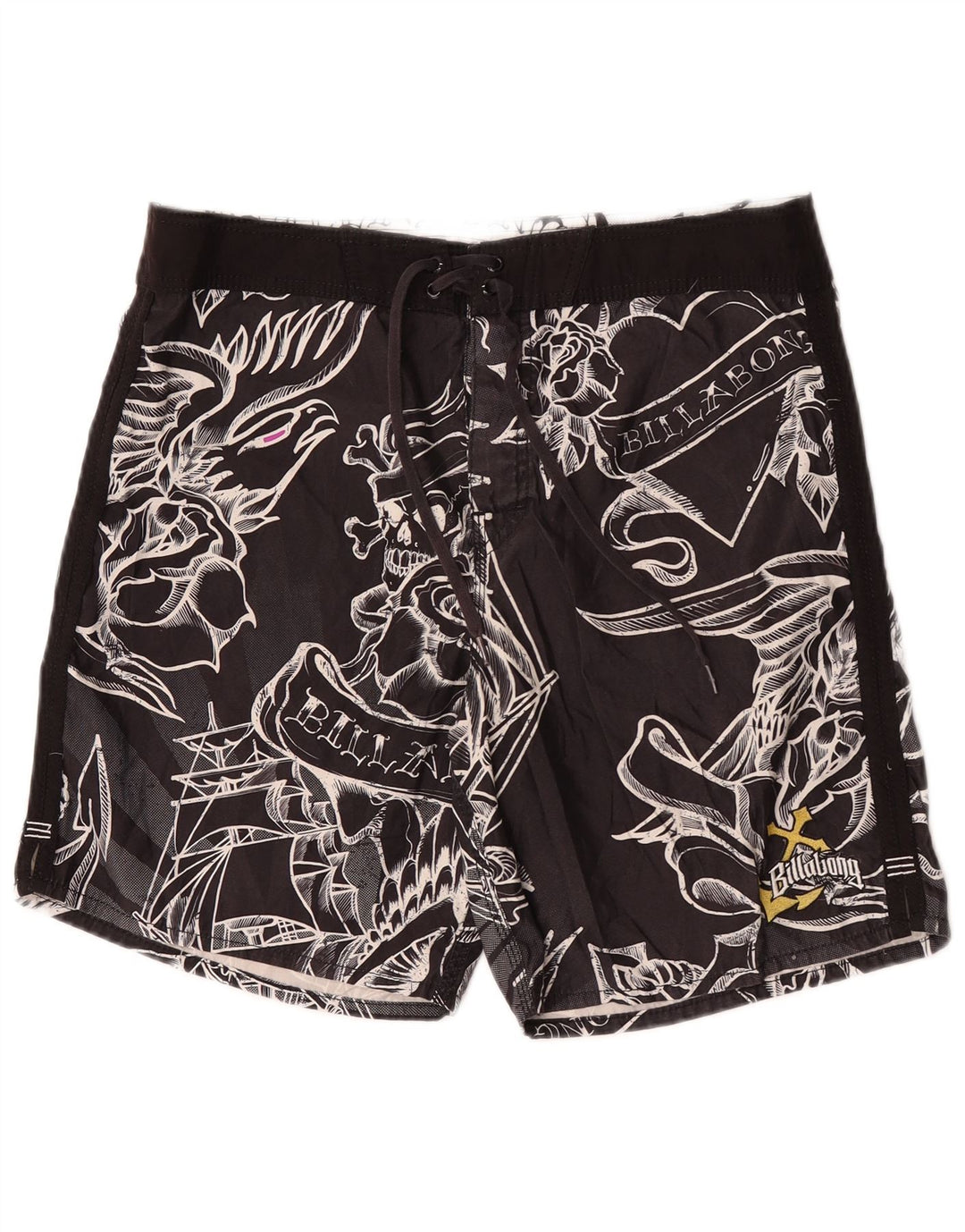 Pantaloni scurți de înot grafic pentru bărbați Billabong, mari, negru, cu flori din poliester
