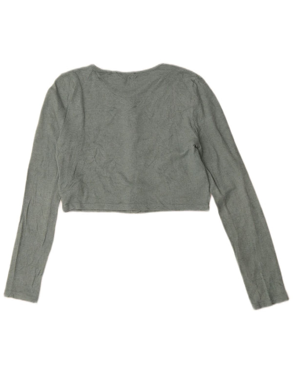 Pulover cardigan pentru femei Zara UK 12 Medium Green Viscose