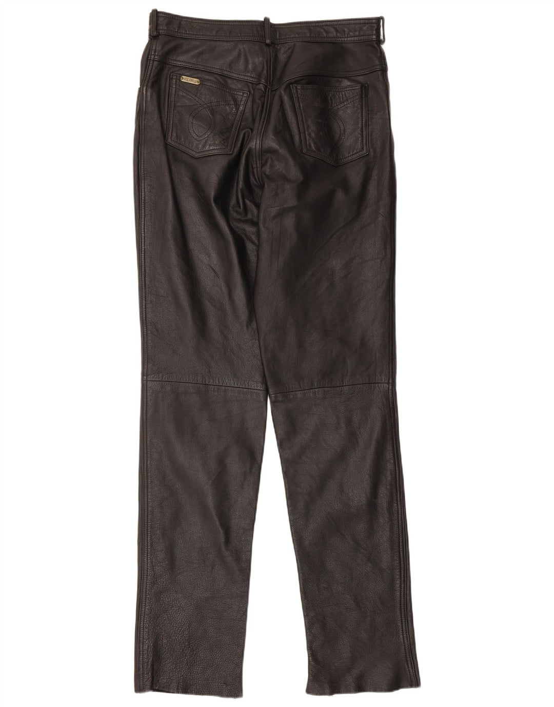 Pantaloni subțiri din piele pentru bărbați Linus L34 L34 negru