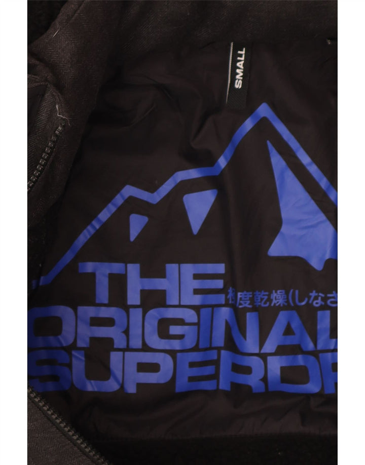 Jachetă căptușită cu glugă Superdry pentru bărbați UK 36 Poliester gri mic