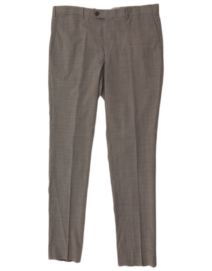 Massimo Dutti Pantaloni casual pentru bărbați EU 44 Large W34 L33 Black Houndstooth