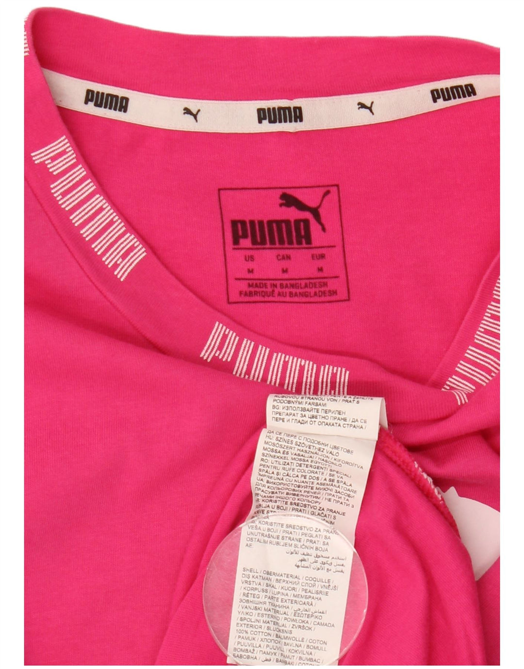 Tricou cu grafic Puma pentru femei Top UK 14 Medium Pink Bumbac