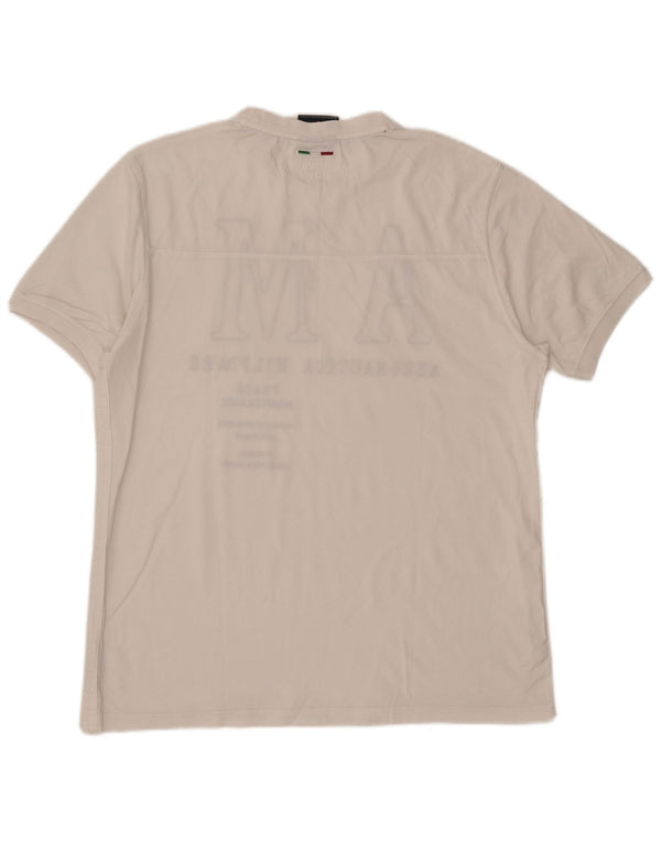 Tricou grafic pentru bărbați Aeronautica Militare Top XL Bumbac alb
