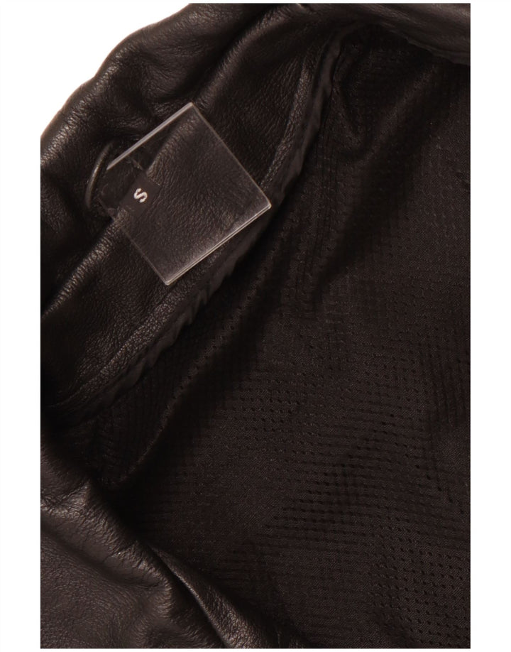 Jachetă motociclist din piele pentru bărbați VINTAGE UK 36 Small Black