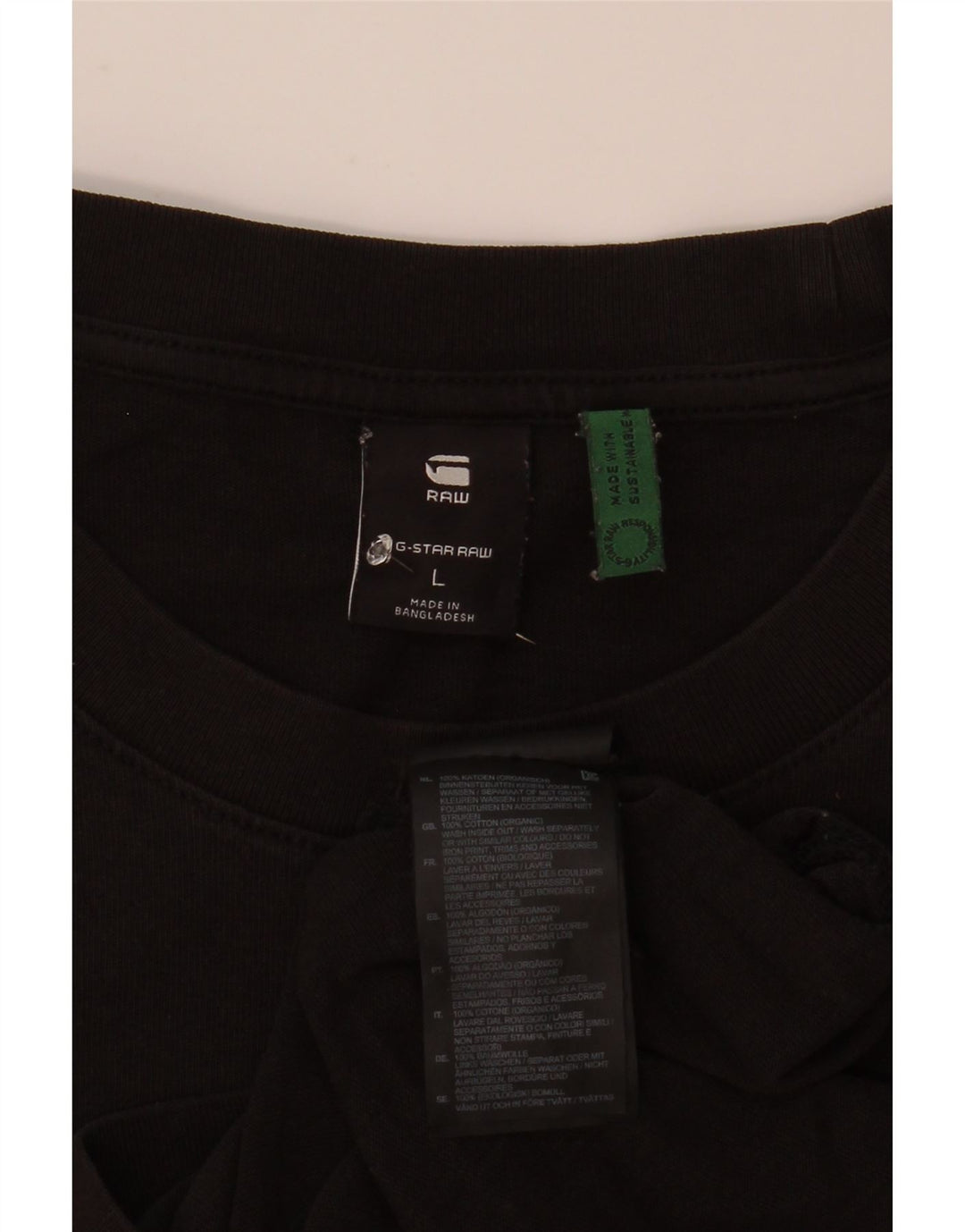 Tricou G-Star pentru bărbați Top mare din bumbac negru
