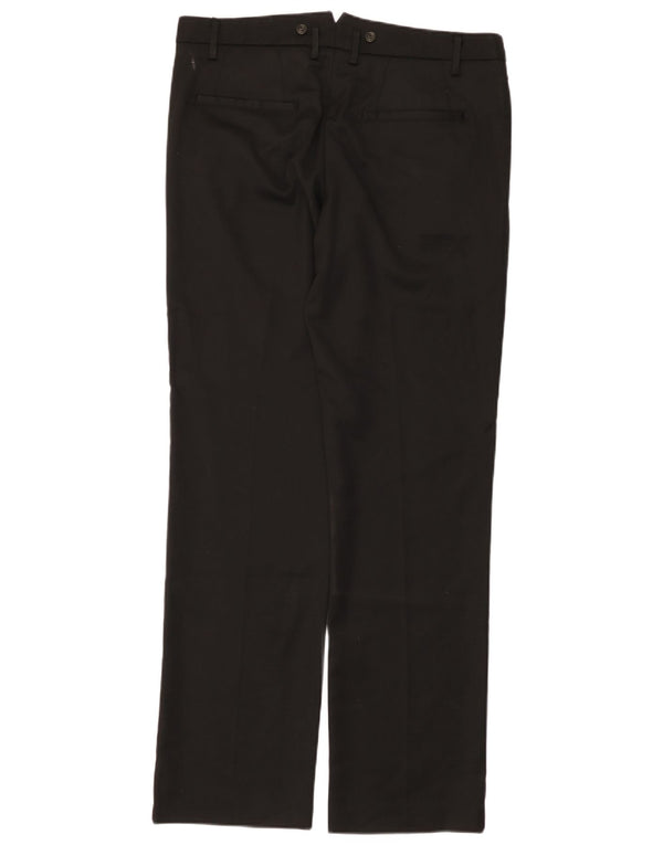 Pantaloni casual drepti pentru bărbați Benetton IT 50 Large W36 L35 Poliester negru