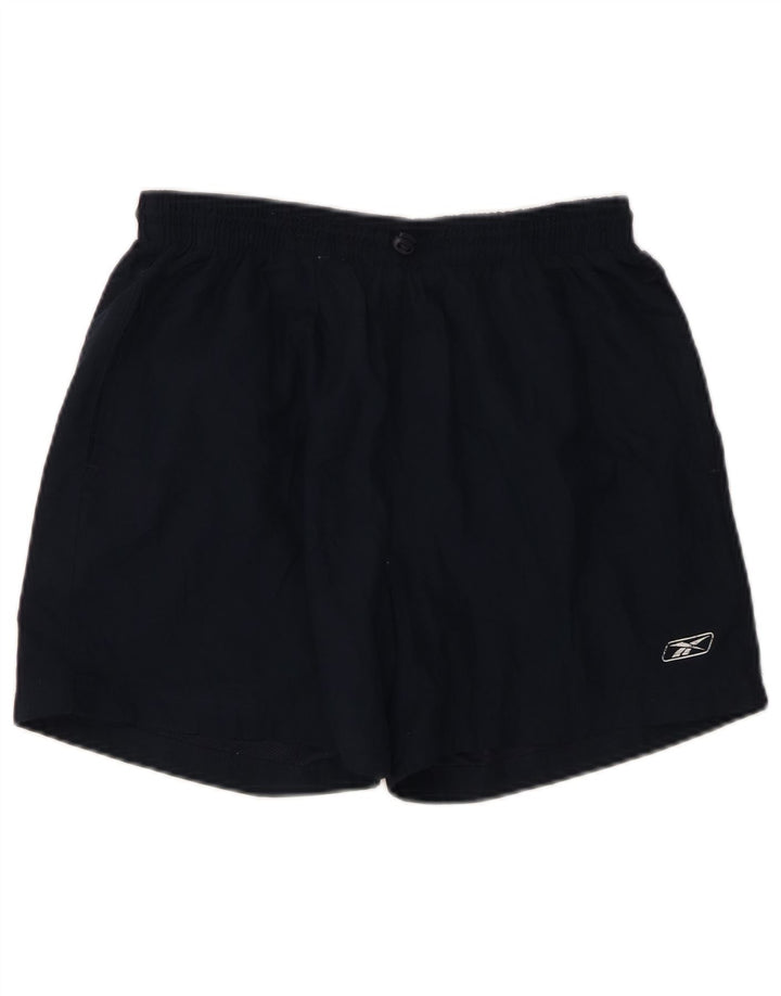 Pantaloni scurti sport REEBOK pentru femei UK 14 mari, poliester bleumarin