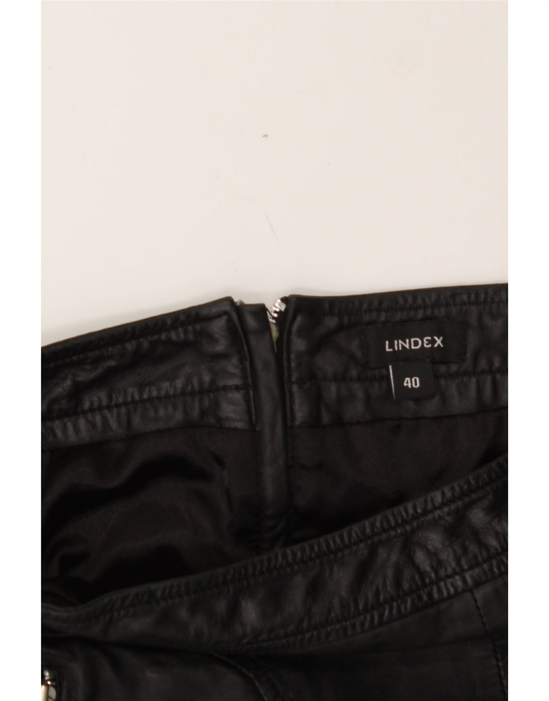 VINTAGE Womens Leather Skirt EU 40 Medium W30  Black Vintage Vintage and Second-Hand Vintage from Messina Hembry 