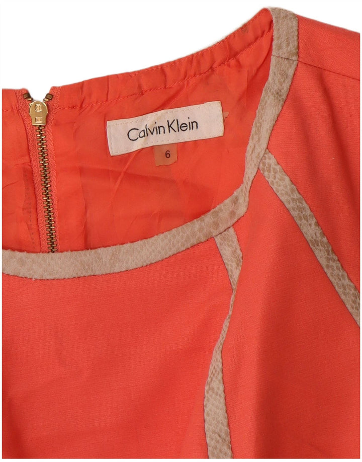 Rochie de damă Calvin Klein, fără mâneci, portocaliu mediu US 6