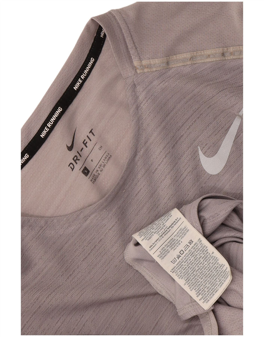 Tricou Nike Dri Fit pentru bărbați Top mic, gri, poliester cu pături