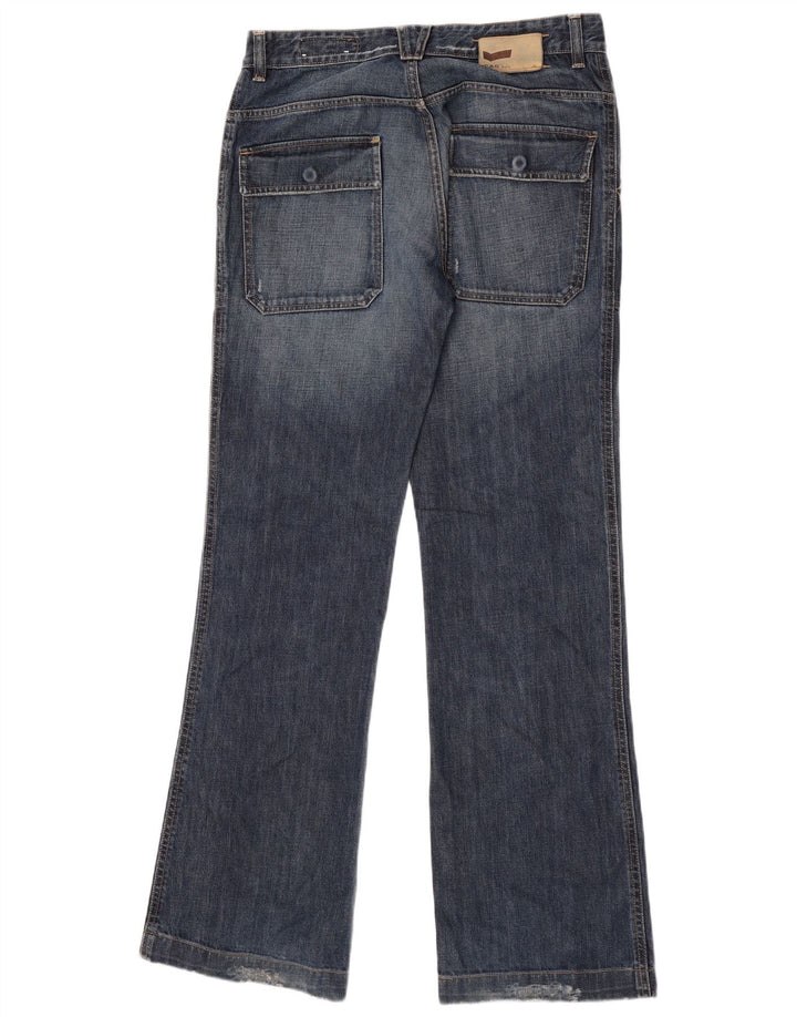 GAS Blugi pentru bărbați cu bootcut distressed W32 L34 Blue