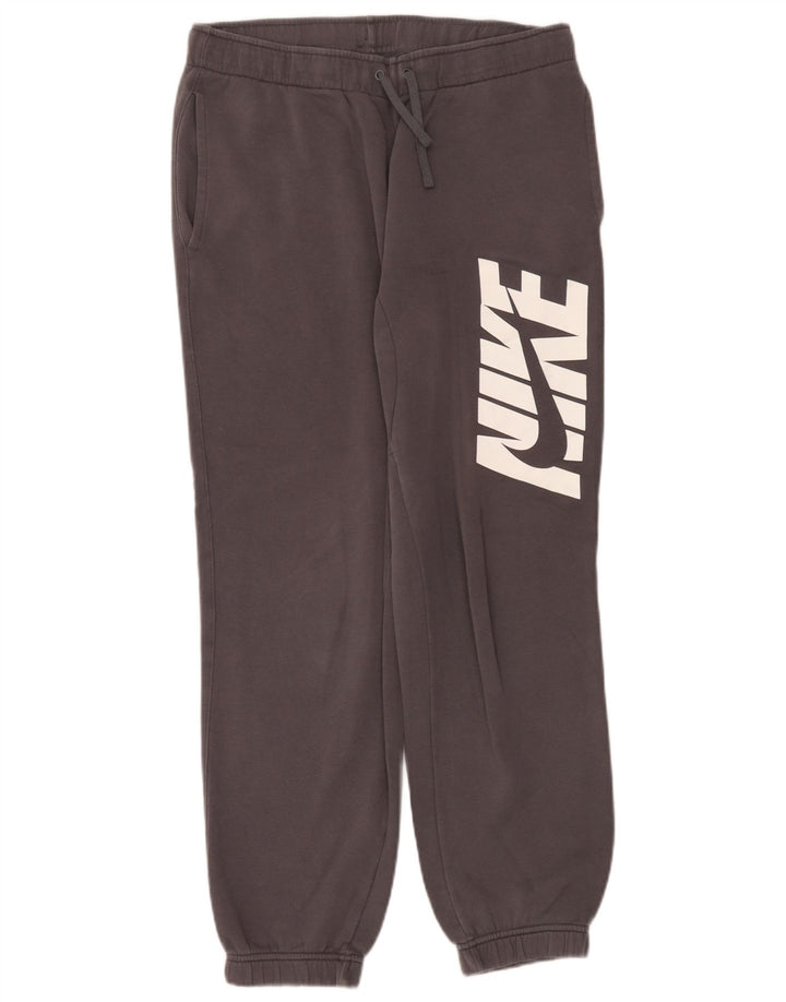 Pantaloni de trening grafic Nike pentru bărbați Joggeri din bumbac gri mediu