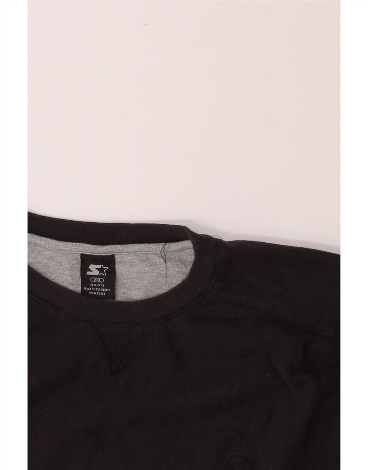 STARTER Mens Sweatshirt Jumper 2XL Black Cotton Vintage Starter and Second-Hand Starter from Messina Hembry 