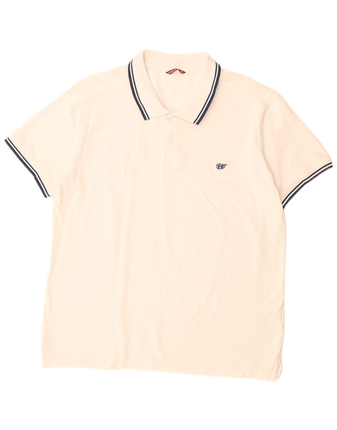 Cămașă polo Carrera pentru bărbați, bumbac alb 2XL