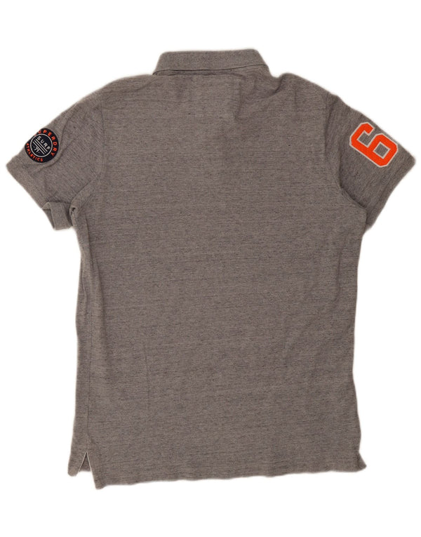 Tricou polo grafic pentru bărbați Superdry 2XL bumbac gri