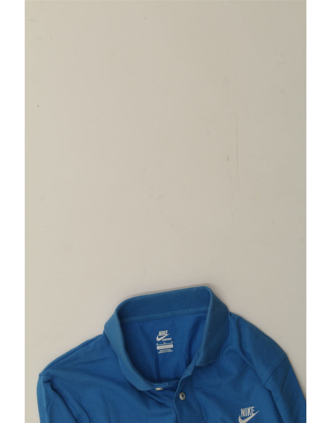 NIKE Mens Polo Shirt Medium Blue Cotton Vintage Nike and Second-Hand Nike from Messina Hembry 