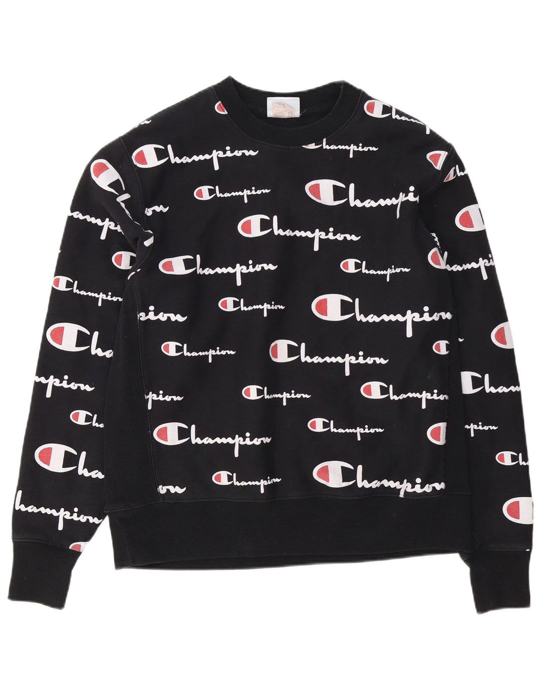 Pulover grafic pentru bărbați Champion Pulover mare din bumbac negru
