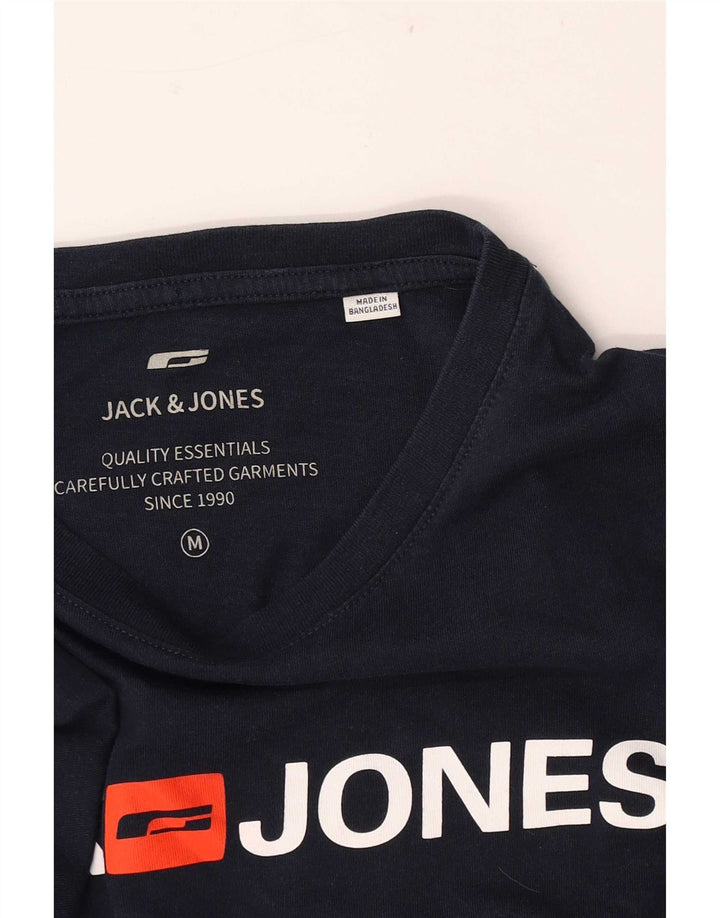 Tricou cu grafic Jack & Jones pentru bărbați Top Mediu Bleumarin