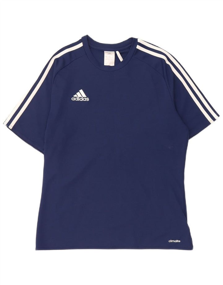 Tricou Adidas Climalite pentru bărbați Top mic, poliester bleumarin