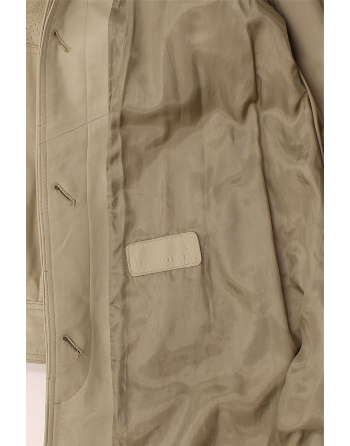 Palton de piele pentru femei VINTAGE UK 18 XL Bej