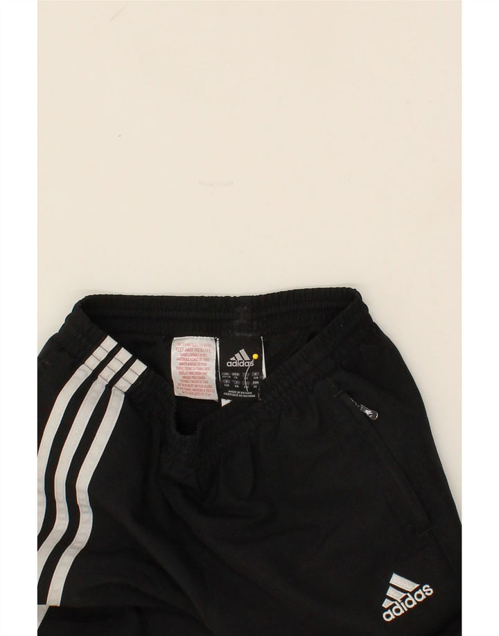 ADIDAS Boys Tracksuit Top Jacket 7-8 Years Small Black Polyester Vintage Adidas and Second-Hand Adidas from Messina Hembry 