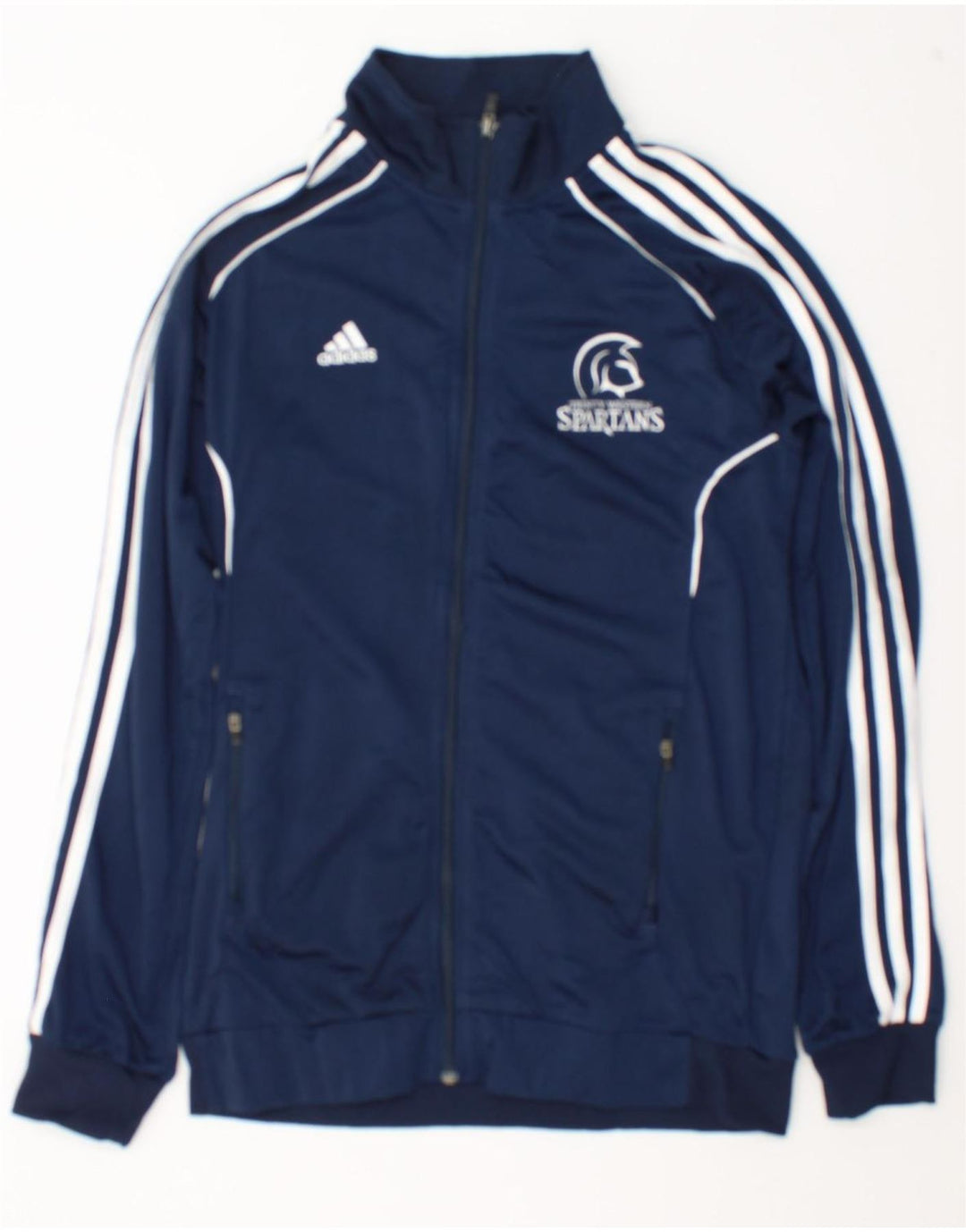 Adidas Mens Spartans Graphic Trening Top Jachetă Mic din poliester bleumarin