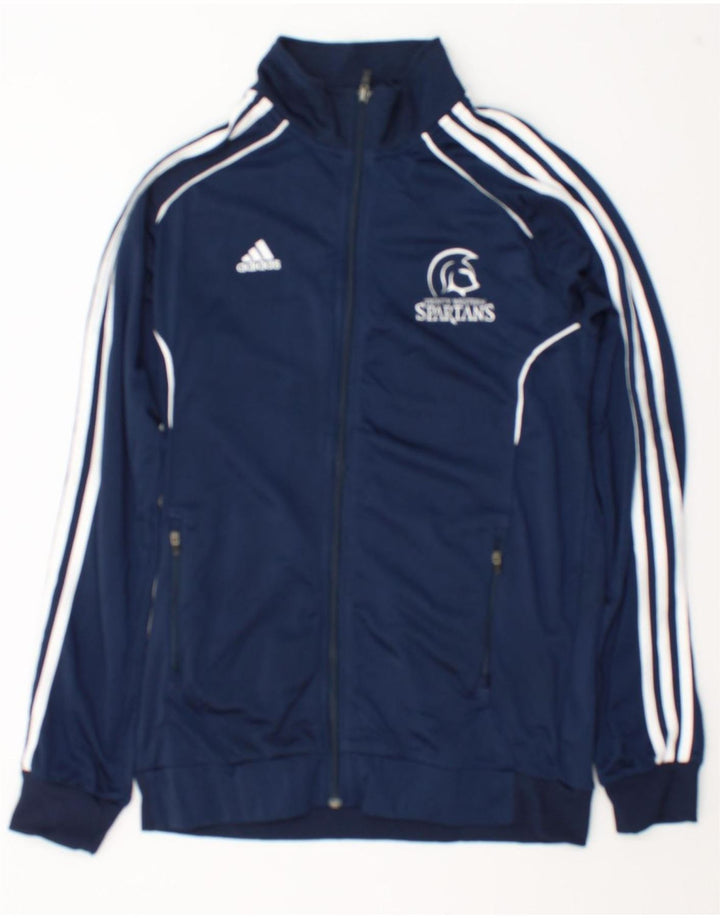 Adidas Mens Spartans Graphic Trening Top Jachetă Mic din poliester bleumarin