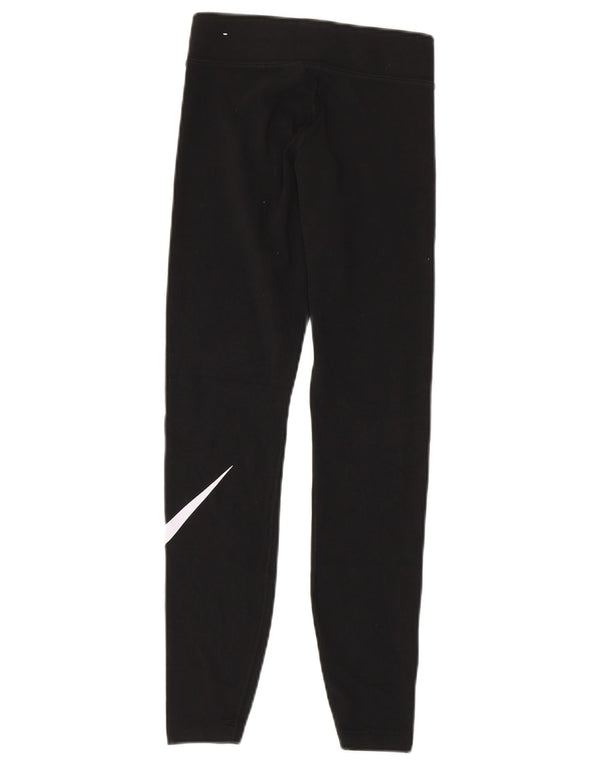 Leggings grafic Nike pentru femei UK 4 XS bumbac negru