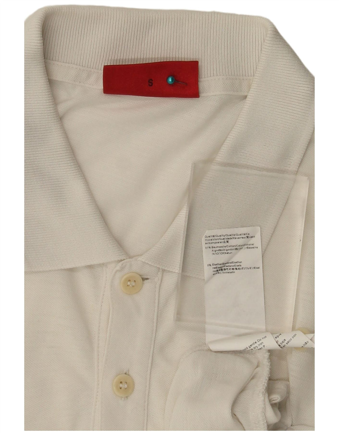 Tricou polo Hugo Boss pentru bărbați, bumbac alb mic