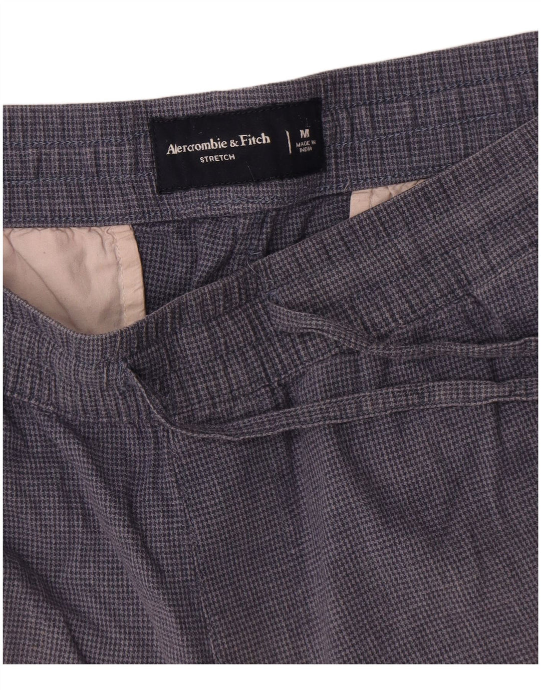 Pantaloni scurți chino pentru femei Abercrombie & Fitch Medium W32 bleumarin Houndstooth