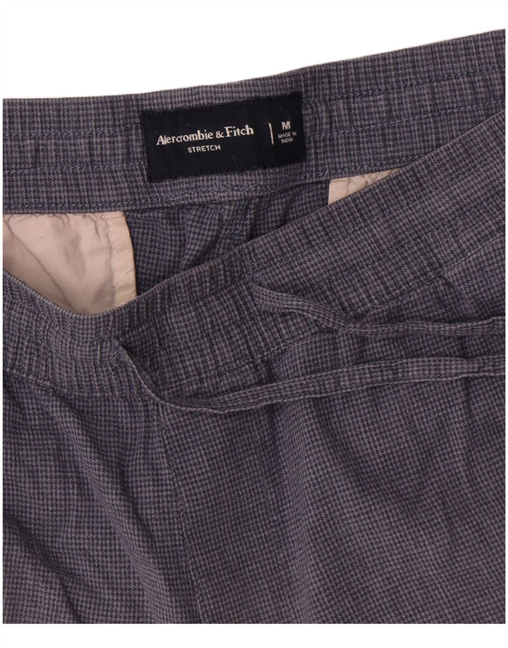 Pantaloni scurți chino pentru femei Abercrombie & Fitch Medium W32 bleumarin Houndstooth