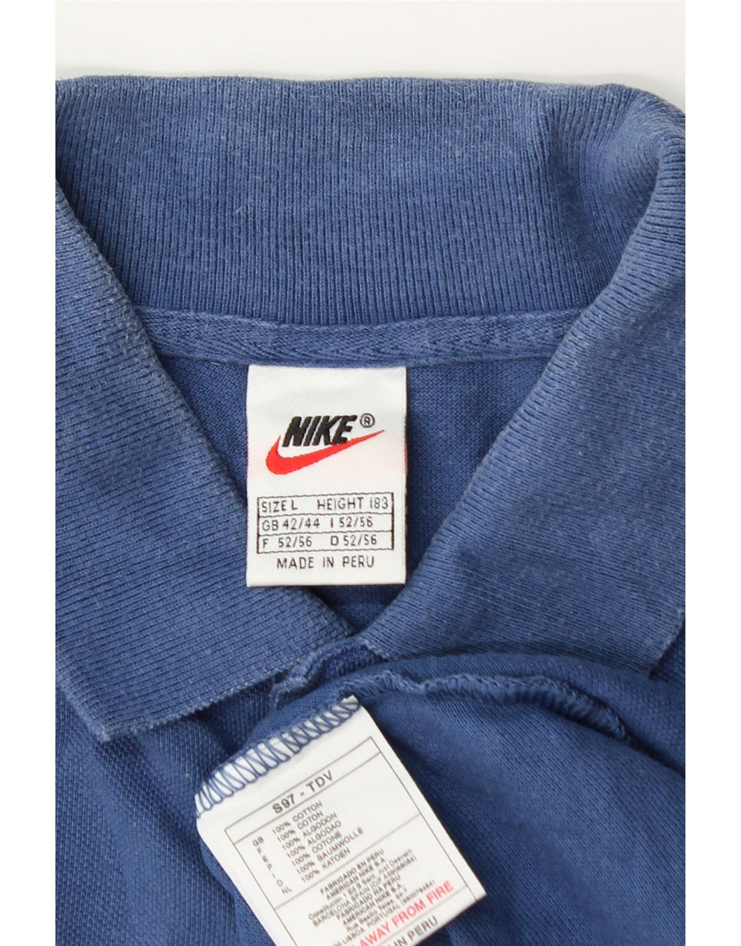 Tricou polo Nike pentru bărbați Marea Britanie 42/44 Bumbac albastru mare