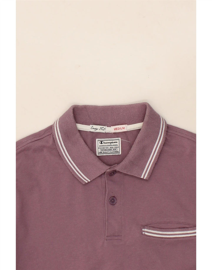 CHAMPION Mens Easy Fit Polo Shirt Medium Purple Cotton Vintage Champion and Second-Hand Champion from Messina Hembry 
