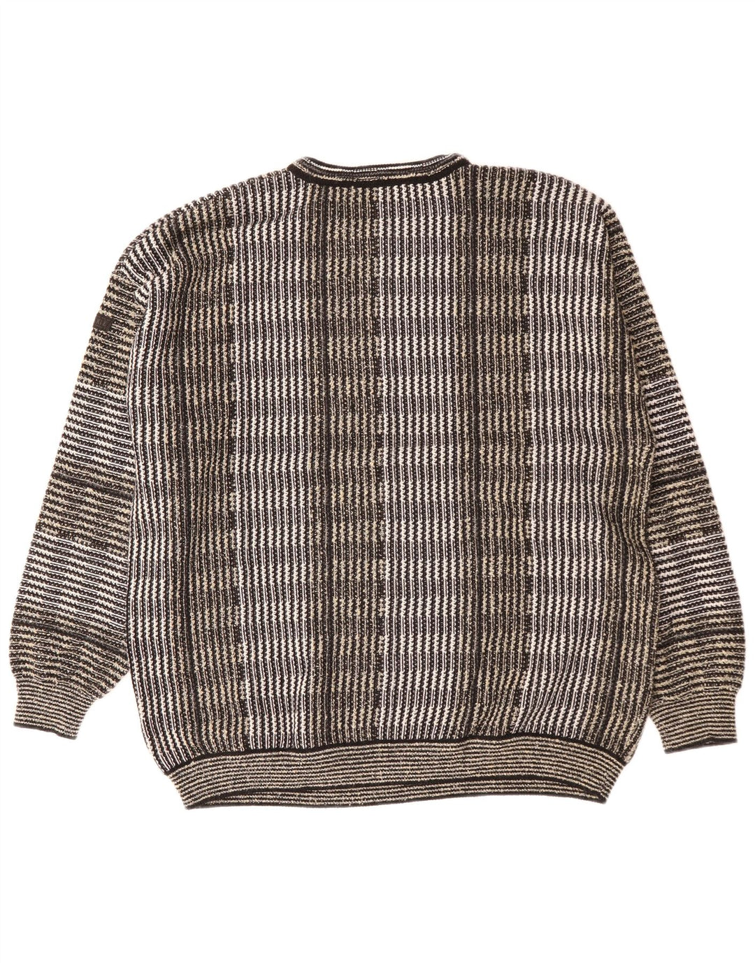 Pulover Bueckle pentru bărbați cu gâtul turnat IT 56 2XL poliacrilic cu dungi gri