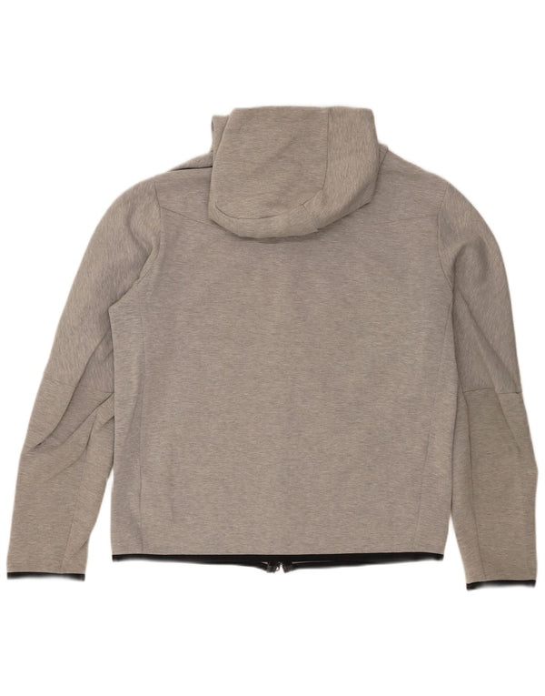 Pulover Nike pentru bărbați, cu fermoar, bumbac cu pete, gri mediu